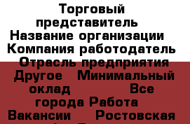 Торговый представитель › Название организации ­ Компания-работодатель › Отрасль предприятия ­ Другое › Минимальный оклад ­ 22 000 - Все города Работа » Вакансии   . Ростовская обл.,Донецк г.